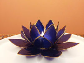 lotusbloem theelichthouder indigo