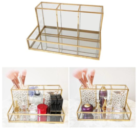 Make-up Organizer Goud 