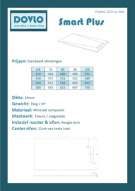 Douchevloer Smart Plus Wit