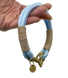 halsband touw met musketon sluiting