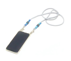 telefoonketting "silver blue mint"