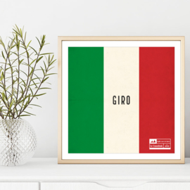 Wielren poster - giro d'Italia vlag