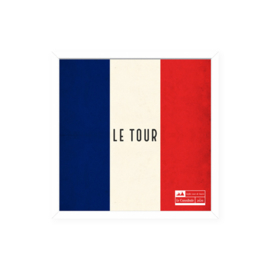 Affiche cyclisme - drapeau du tour de France