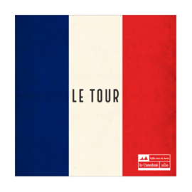 Affiche cyclisme - drapeau du tour de France