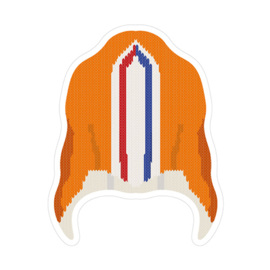 Schaats sweater - Noorse muts oranje