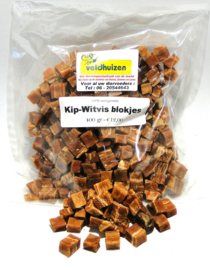 Kip/witvis blokjes 400 gr