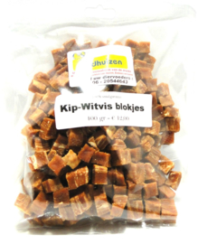 Kip/witvis blokjes 400 gr