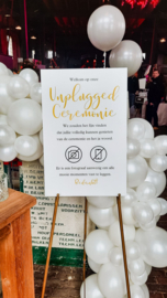 Bruiloft bord - Unplugged ceremonie