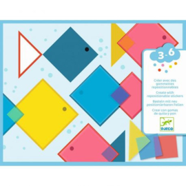 Djeco - Creëren met herbruikbare puffy stickers: magische vierkantjes