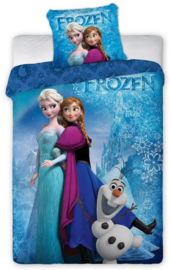 Disney Frozen - Dekbedovertrek - Eenpersoons - 140x200cm - Blauw