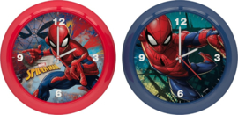 Disney Spiderman wandklok - 24 cm - rood / donkerblauw