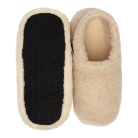 Nordic Sloffen - Creme met een vleugje Roze- 100 % Schapenwol | Antislipzool