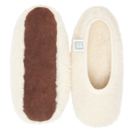 Ballerina Sloffen - Creme  - 100%  Schapenwol