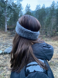 Wollen hoofdband ⊰ Antraciet