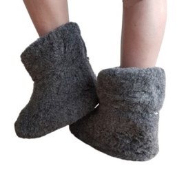 Sloffen van 100% Schapenwol met antislip zool Unisex