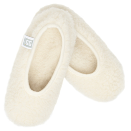 Ballerina Sloffen - Creme  - 100%  Schapenwol