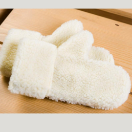 Schapenwollen wanten - Creme Wit