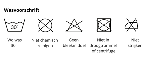 wasvoorschrift wollen badjas