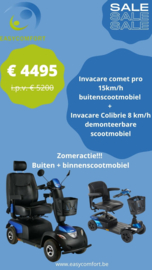 Zometactie: Invacare comet pro 15km/h + Invacare Colibrie 8km/h