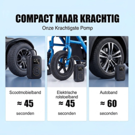 Draadloze Digitale Luchtpomp  – Voor Scootmobielen & Elektrische Rolstoelen
