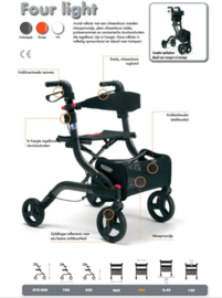 Four light rollator