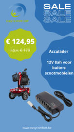 Acculader 12V  8ah voor buitenscootmobielen