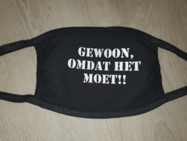 Mondkapje 3 laags met tekst