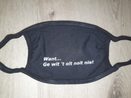 Mondkapje 3 laags met tekst