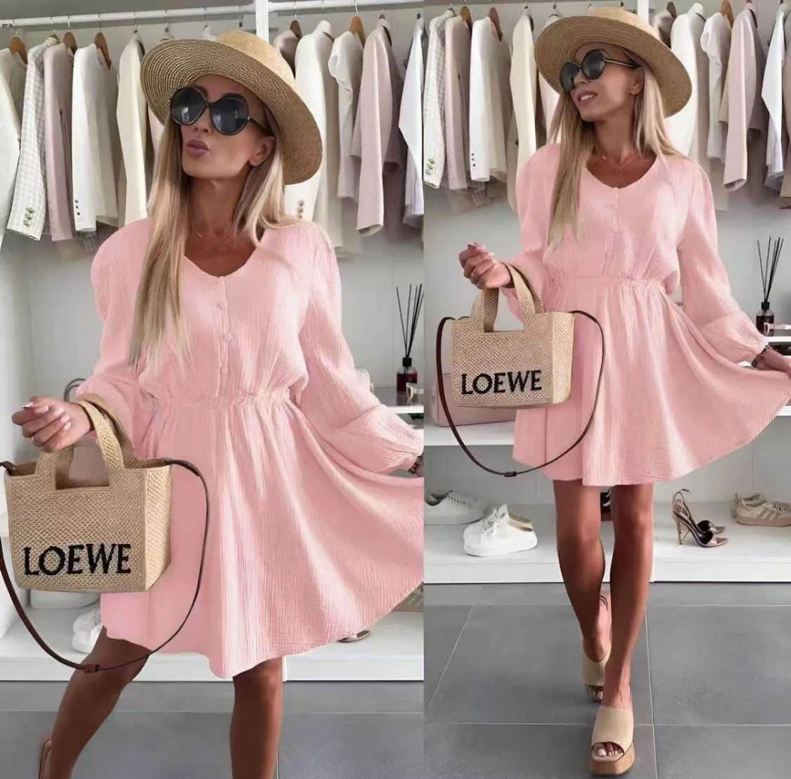 Jurk madie roze