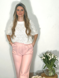 Lederlook broek