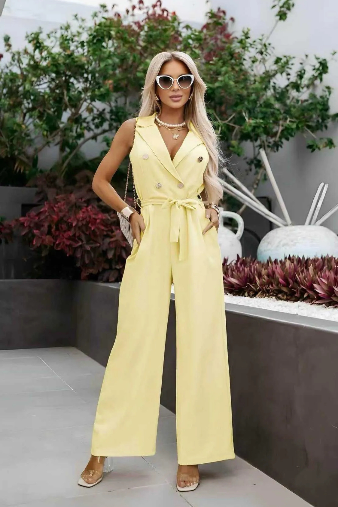 Jumpsuit Vera geel