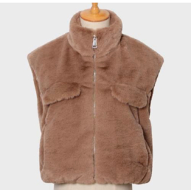 Faux fur taupe