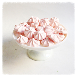 Meringue ster roze framboos