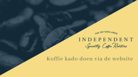 Koffie kado doen via de website