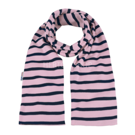 Bretonse sjaal 140x15 cm   Roze - Marineblauw