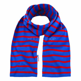 Bretonse sjaal 160x20 cm   Royalblue - Rood