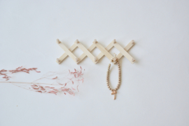 Hanger with wooden beads