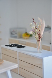 Vase with dried flowers