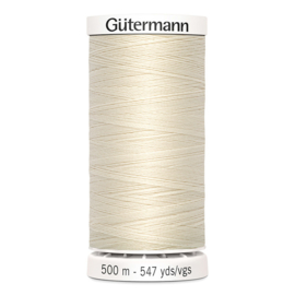 Gutermann 500m ~ kleur 802 (ecru)