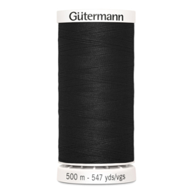 Gutermann 500m ~ kleur 000 (zwart)