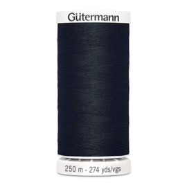 250 meter ~ kleur 000 (zwart)  (Gütermann)
