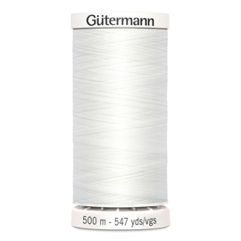 Gutermann 500m ~ kleur 800 (wit)