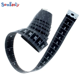 Centimeter/ meetlint zwart/zilver