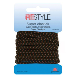 Super elastiek - zwart/oranje