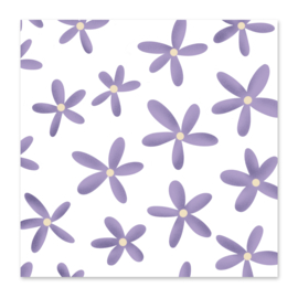 Mini-kaart Paarse bloemetjes