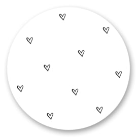 Sticker Hartjes wit  | 10 stuks