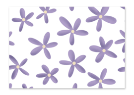 Ansichtkaart Paarse bloemetjes