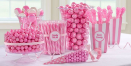 Fluffed pink candy