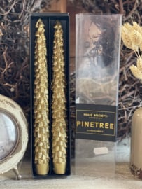 Pinetree Dinnercandle Gold