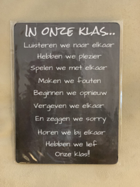 In onze klas...